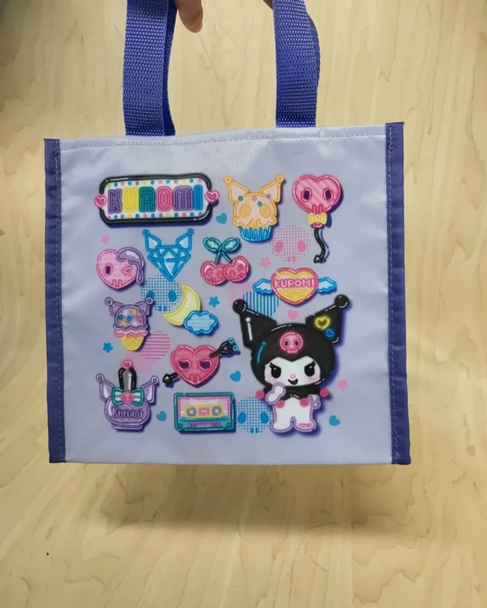 Mini tote bag Sanrio Kuromi néon mauve - photo numéro 5
