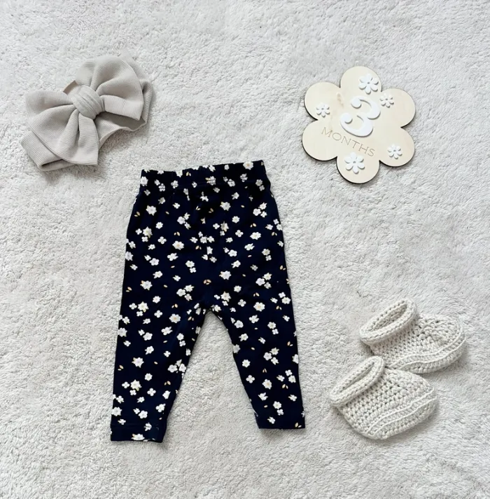 Legging fleuris 3 mois