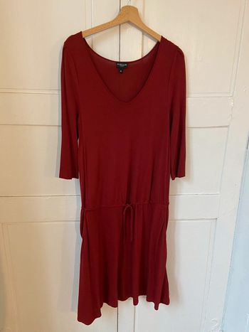 Robe fluide jersey bordeaux Cyrillus taille M neuve