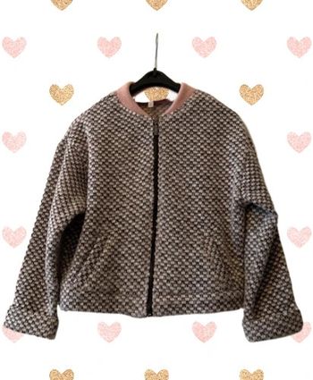 Blouson Teddy tweed tons roses 6 ans - Lili Gaufrette