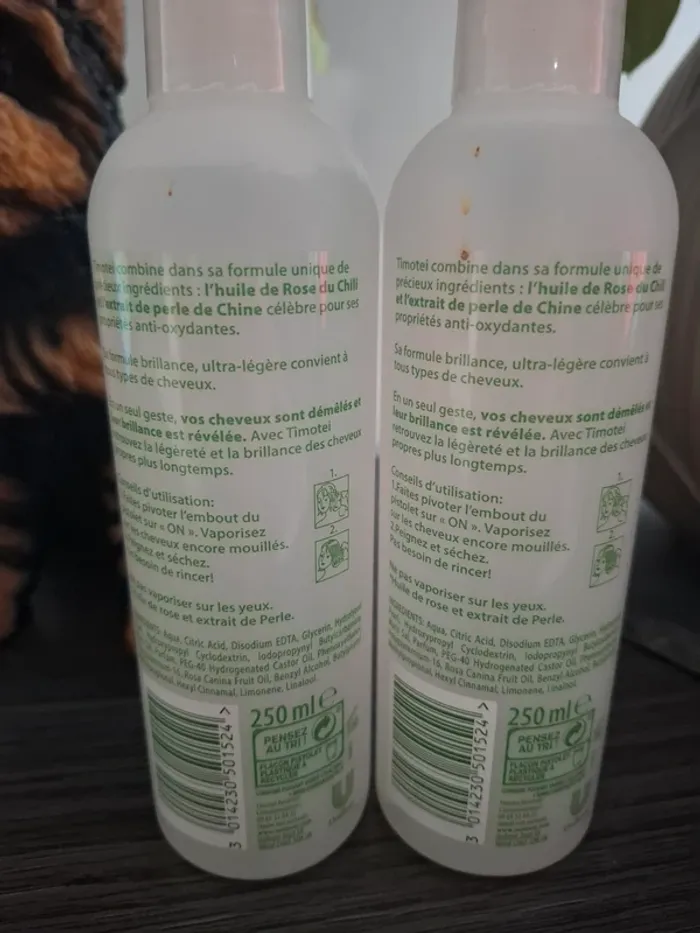 Lot de 2 eau démêlante timotei - photo numéro 2
