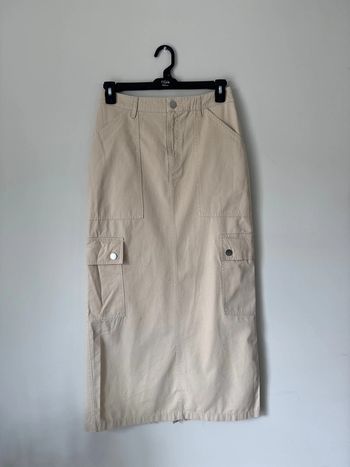 👗 jolie jupe beige effet jeans - pimkie collection - neuf avec étiquette - taille 38