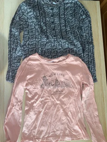 Blouse fleurs tunique t-shirt manches longues 8 ans okaidi fille