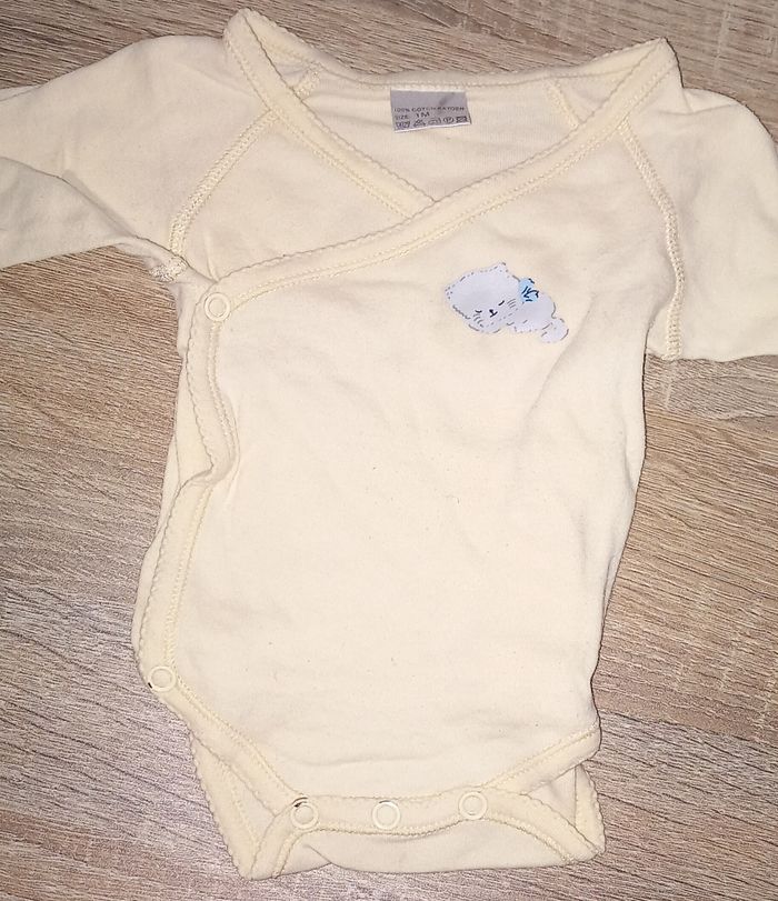 Lot de 3 body fille ou mixte Taille 1 mois manche longue - photo numéro 3