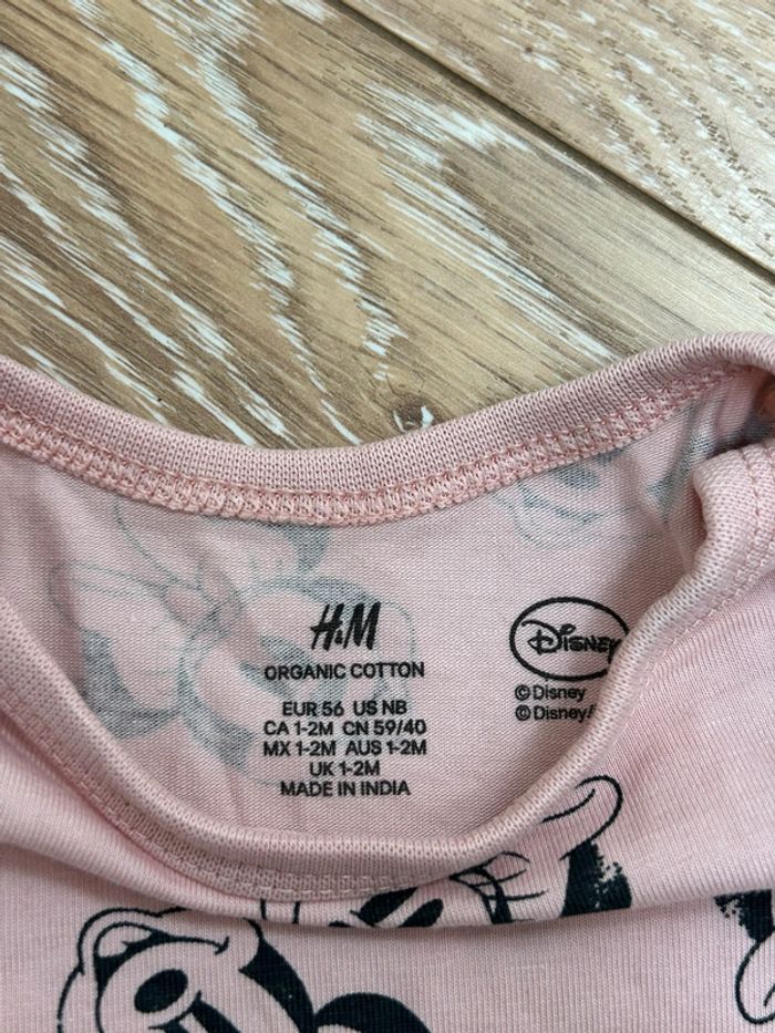Ensemble Minnie Disney - rose 1/3 mois neuf - legging bodie body - photo numéro 3