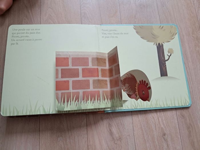 Une poule sur un mur livre à toucher - photo numéro 4