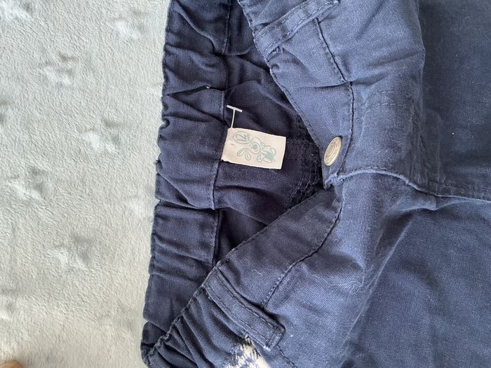 pantalon léger marine revers orange et blanc taille réglable 12 mois u tout petits - photo numéro 7