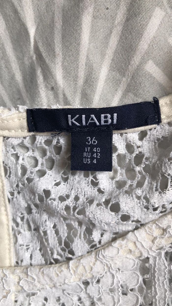 Blouse blanche dentelée taille 36 Kiabi - photo numéro 4