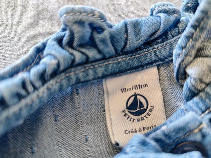 Robe en jean à pois 18 mois Petit Bateau - photo numéro 2