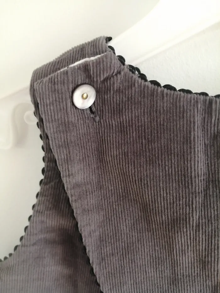 Robe jacadi velour côtelé marron - photo numéro 6