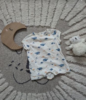 Barboteuse baleine bébé 3 mois 62cms
