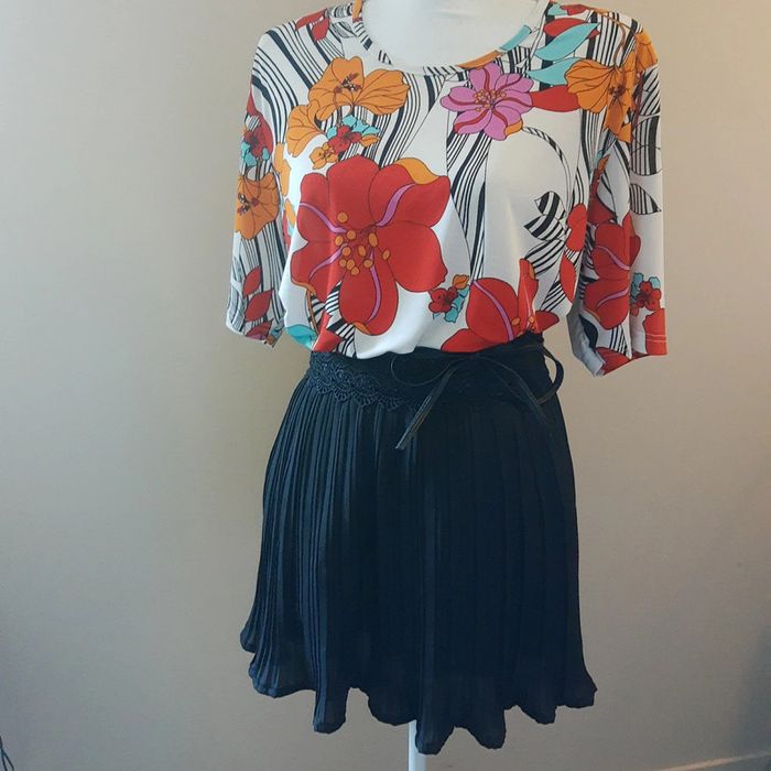 Tunique longue imprimée fleurie Gitti Vintage taille L - photo numéro 7