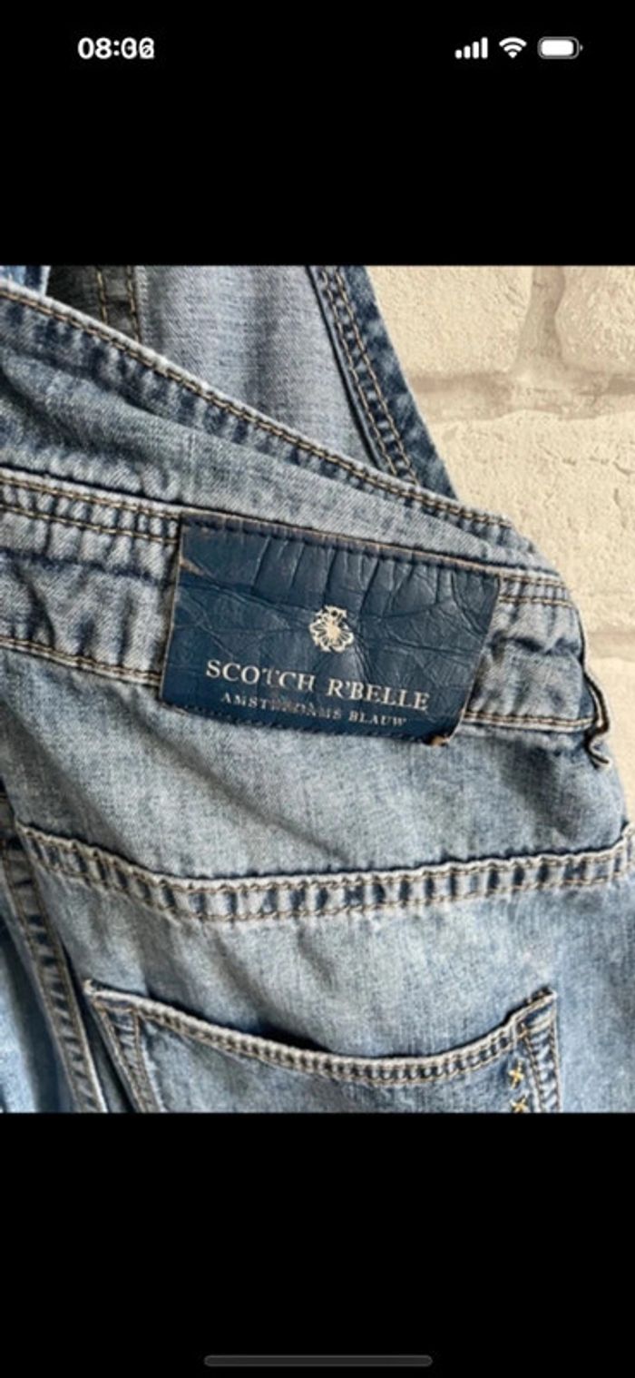 Salopette short scotch r’belle taille 10 ans - photo numéro 3