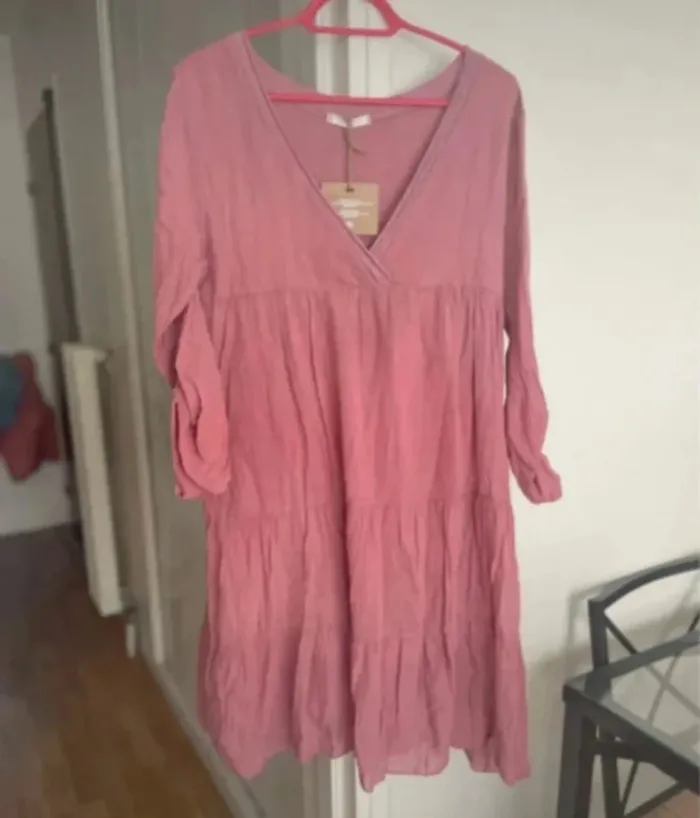 Robe en coton rose Poudré Izzy - photo numéro 8