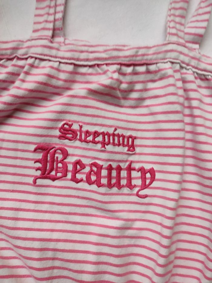 Combinaison short rayée Sleeping beauty 5/6 ans - photo numéro 2