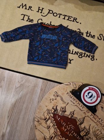 Sweat marine thème aviateur / avion Sergent Major 🐺 3 ans🐺