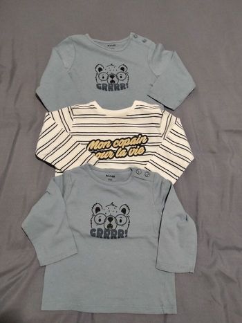 Lot de 3 tee shirt manches longues