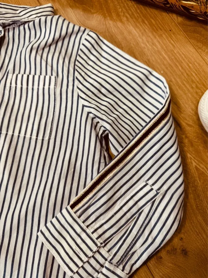 Taille 3 ans tenue 4 pièces fille TAO bleu * rayures * 🩷 - photo numéro 3