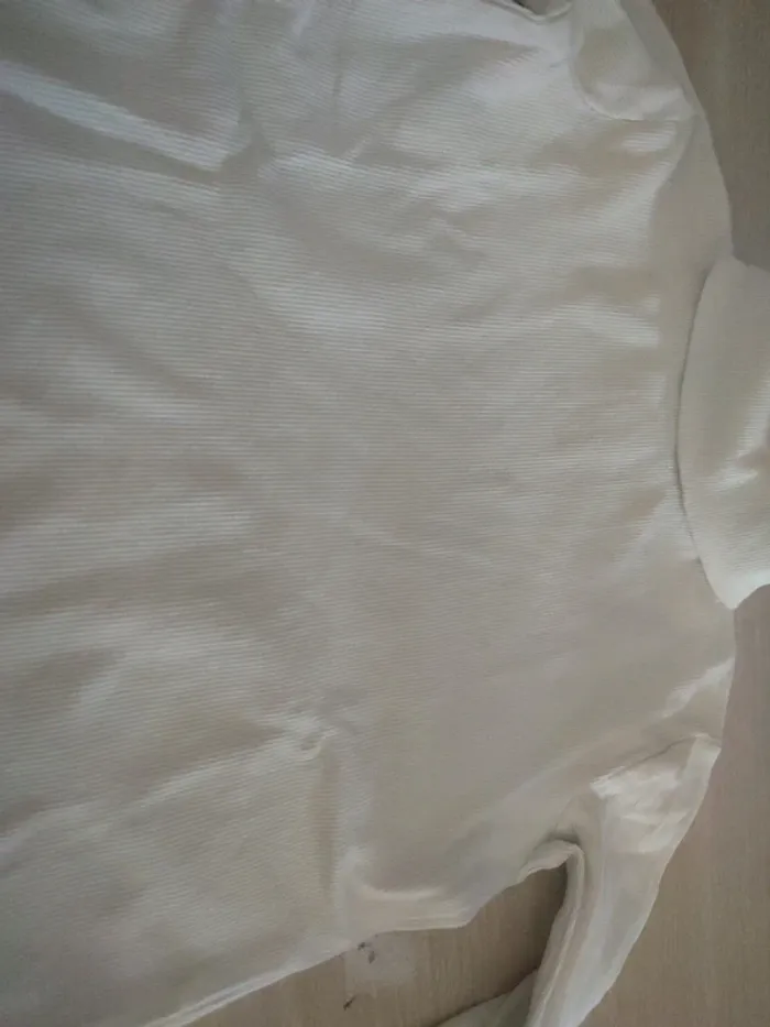 Sous-pull col roulé t-shirt manches longues blanc côtelé Gémo 12 ans - photo numéro 3