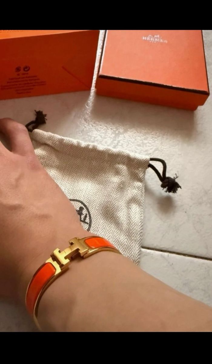 Bracelet Hermès clic H orange - photo numéro 6