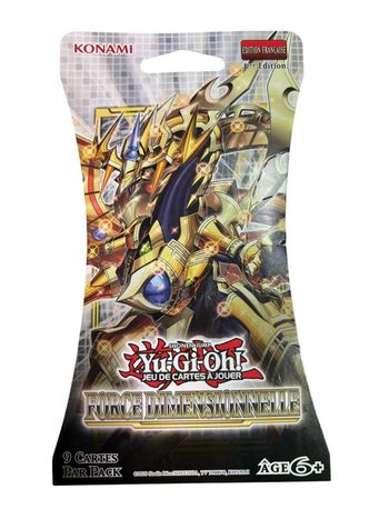 Booster cartonnée Yu-Gi-Oh Force Dimensionnelle 9 cartes Konami neuf