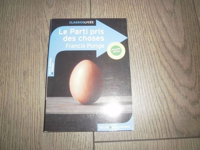 Livre "Le Parti pris des choses" Francis Ponge