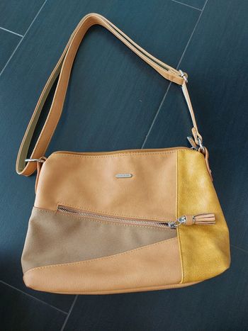 Sac à main bandoulière jaune moutarde