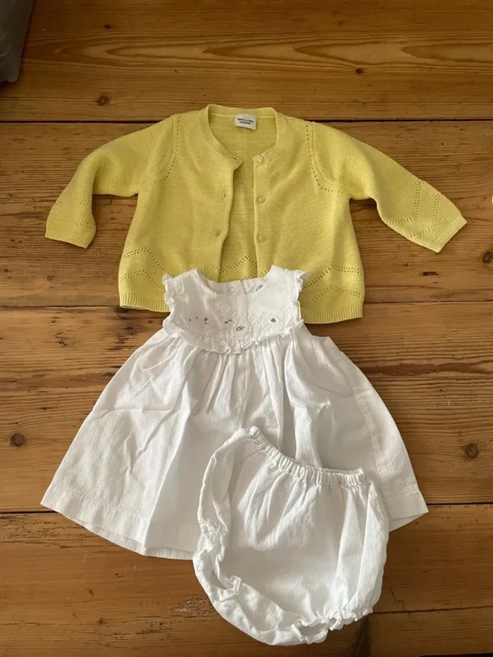Ensemble robe et gilet 6 mois