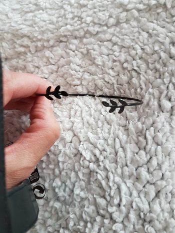 Bracelet feuillage fin noir