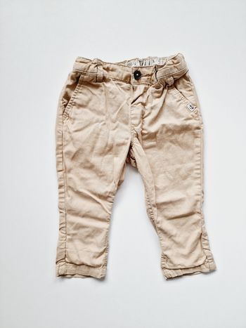 H&M - Pantalon / chino en twill de coton souple - Taille réglable (12 mois)