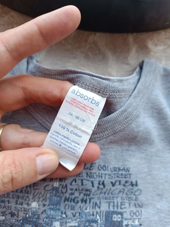 Tee shirt manches courtes Garçon 2 ans Chicago street Absorba 100% coton - photo numéro 5