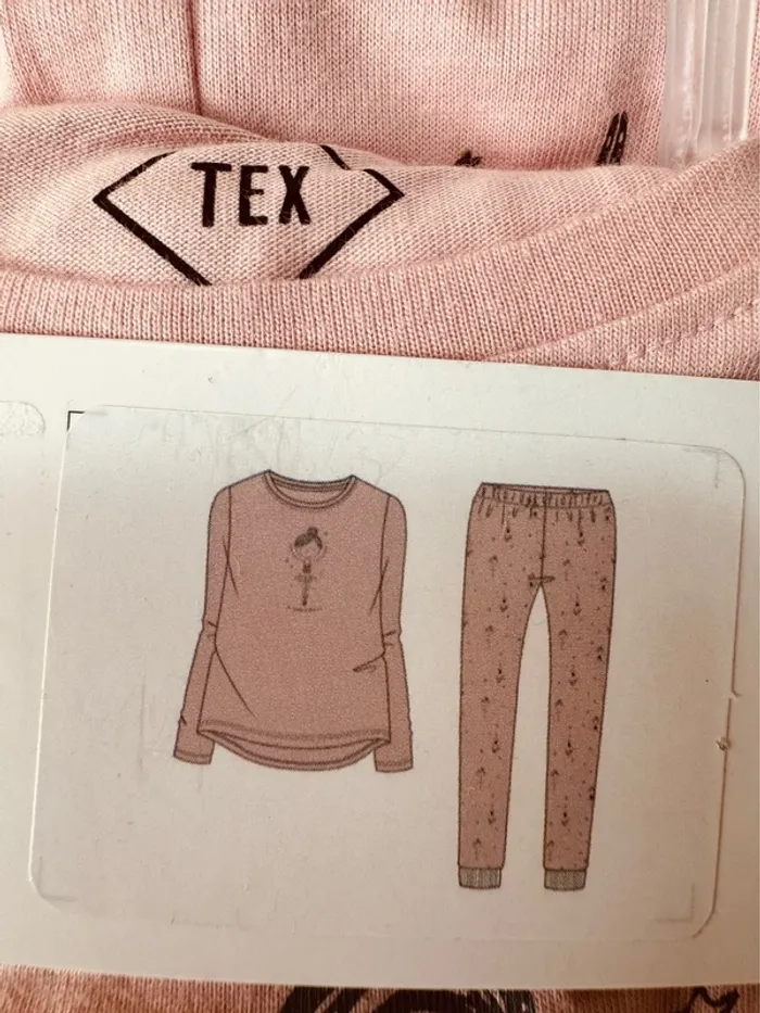 Taille 4-5 ans lot de 2 pyjamas 2 pièces coton fille Tex rose vert Neufs 🩷 - photo numéro 3