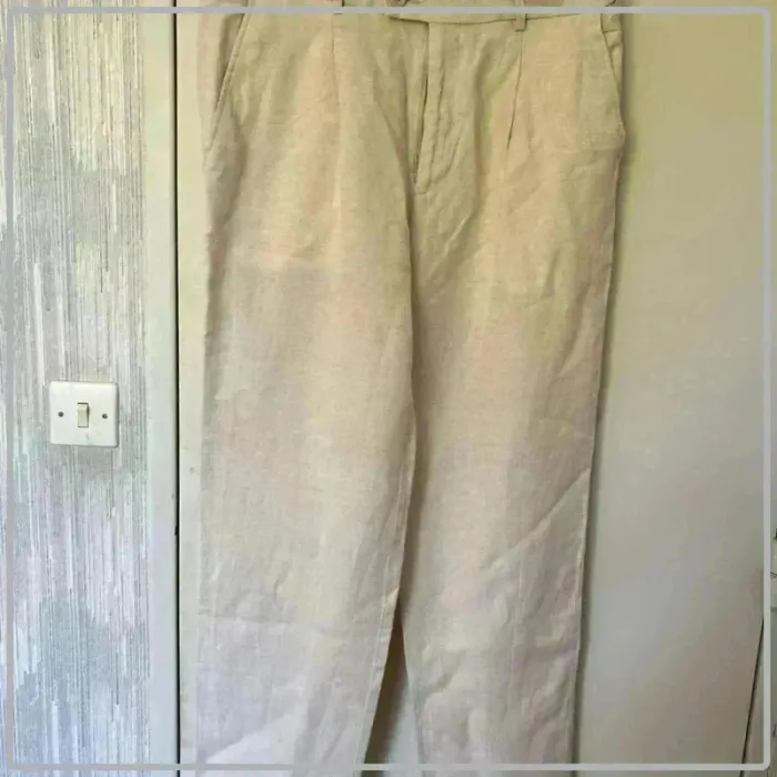 Pantalon en  lin  large  urban  kiabi  taille  42 - photo numéro 3