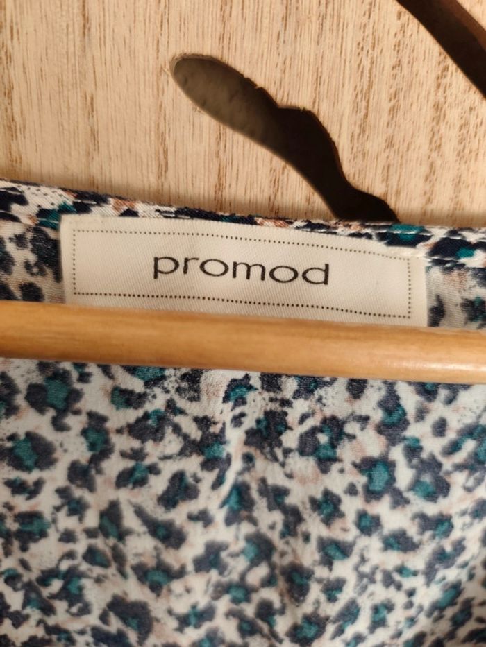 Robe fluide imprimée col V bande élastique Promod - photo numéro 14