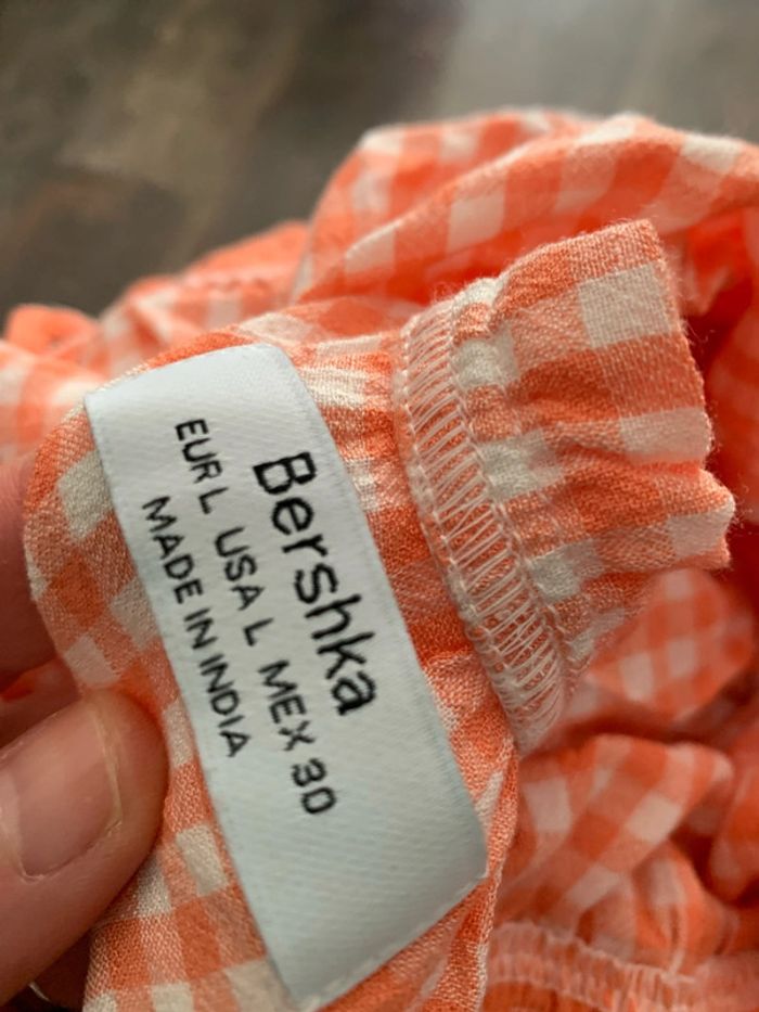 Blouse orange vichy - photo numéro 6