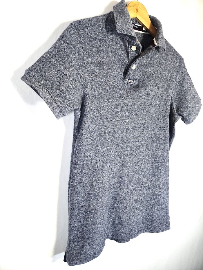 Polo Superdry The Grindle - Maille Piquée Coton - Taille M Gris - photo numéro 2