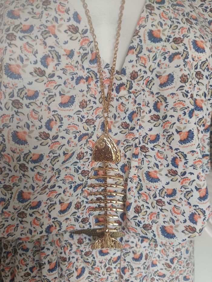 Jolie blouse imprimée et dentelle - photo numéro 3