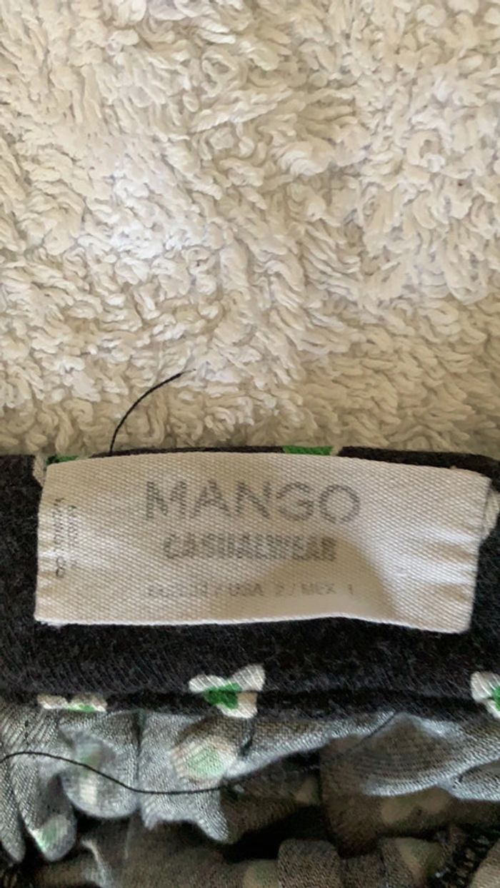 Jupe Mango 34 noire et petits cœurs verts - photo numéro 2