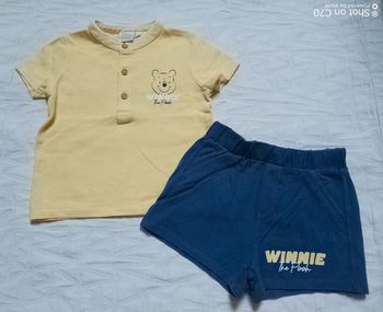 Disney ensemble short haut maille piquée