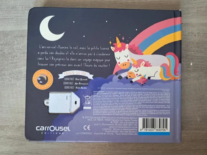 Livre sonore bonne nuit ma licorne - photo numéro 2