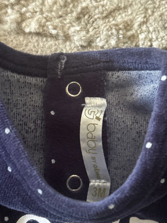 Petit pull bleu marine Gémo - Taille 3 mois - photo numéro 4