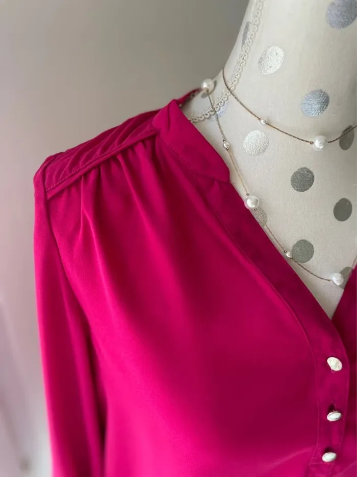Blouse manches longues fuchsia, 36 neuf - photo numéro 4