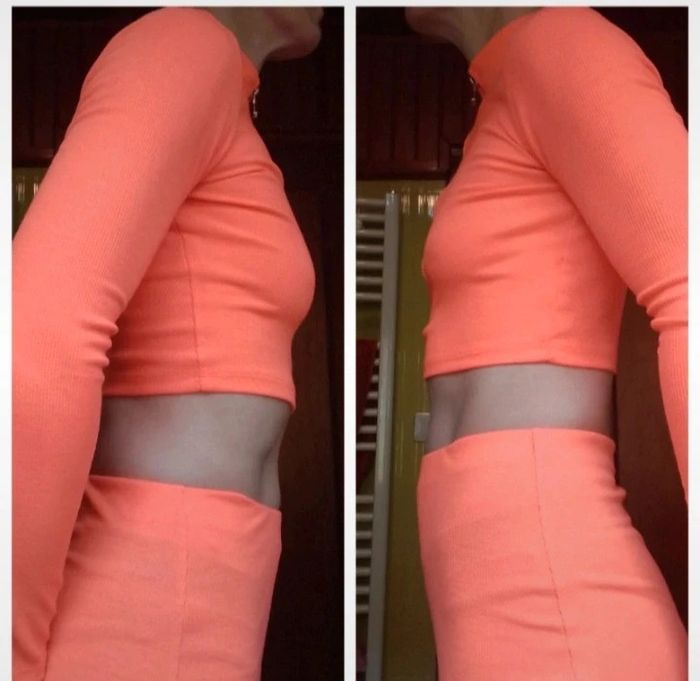 Ensemble croq top et jupe femme orange - photo numéro 13