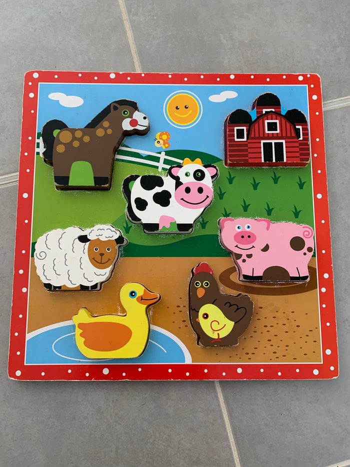 Puzzle bois 1er âge ferme