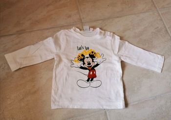 T-shirt à manches longues bébé garçon 6 mois Mickey