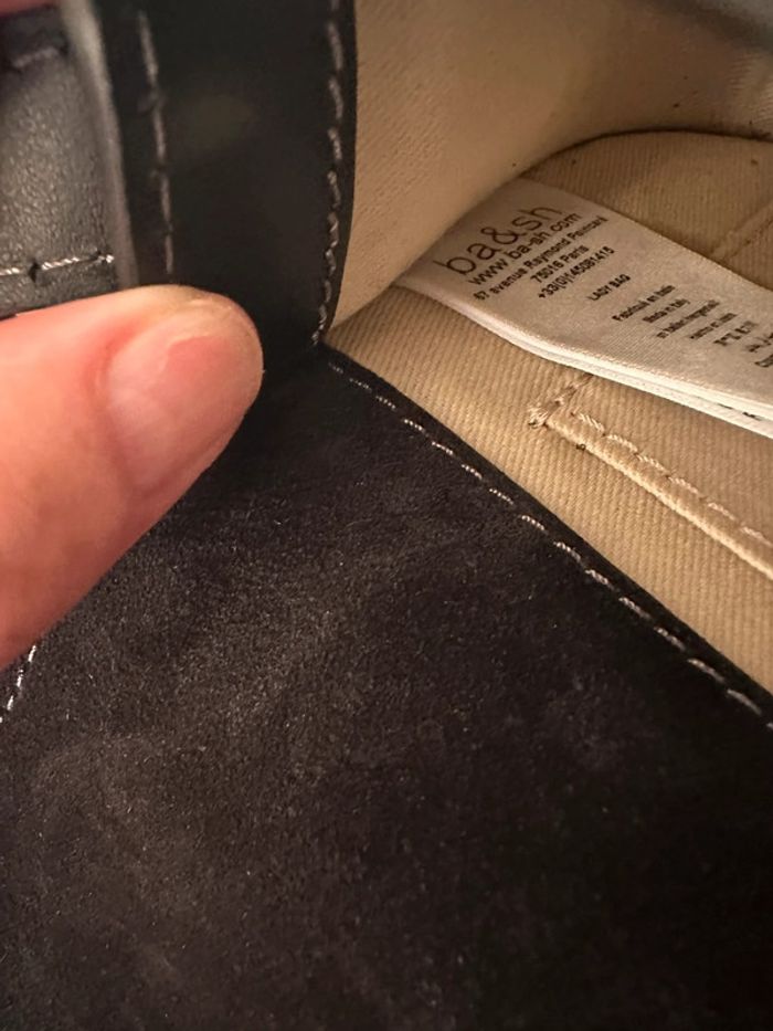 Sac Teddy petit modèle cuir noir - photo numéro 10