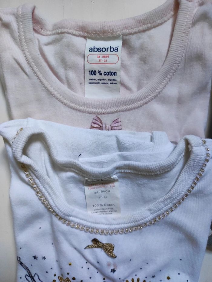 T-shirts Absorba fille 3 ans - photo numéro 3