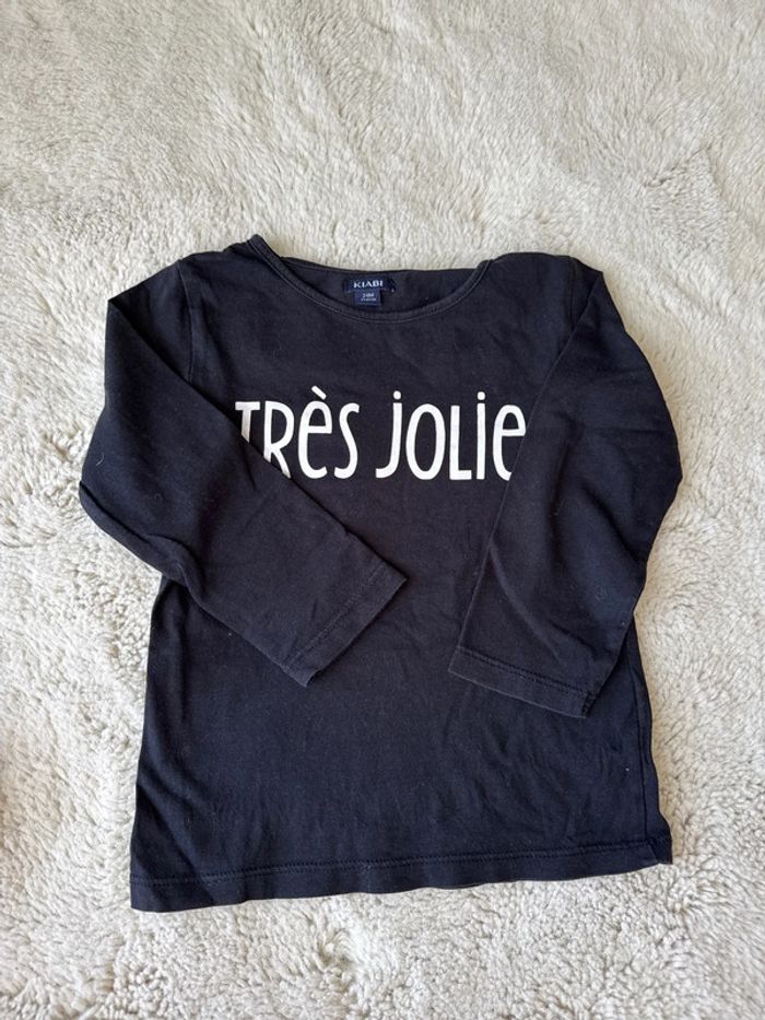Lot 3 tee-shirts manche longue - bébé fille - 24 mois- Kiabi - marese - très bon état - photo numéro 4