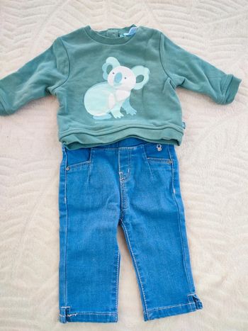 Ensemble sweat et jeans obaibi 3 mois