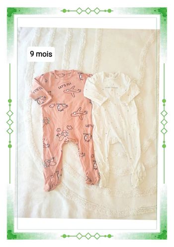 Lot pyjama léger 9 mois